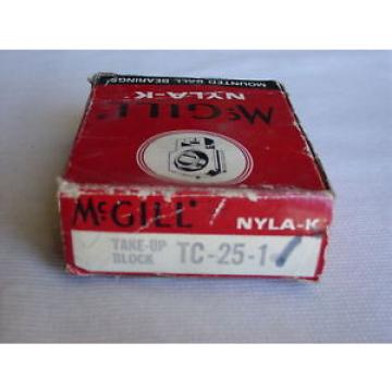 MCGILL NYLA-K TC-25-1 TAKE UP BLOCK BEARING...NEW