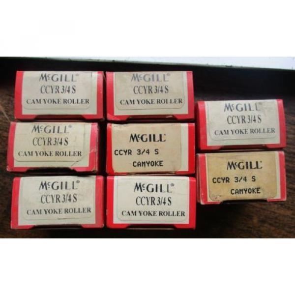 NEW MCGILL LOT OF 8 CAM YOKE ROLLER BEARING CCYR 3/4S #1 image