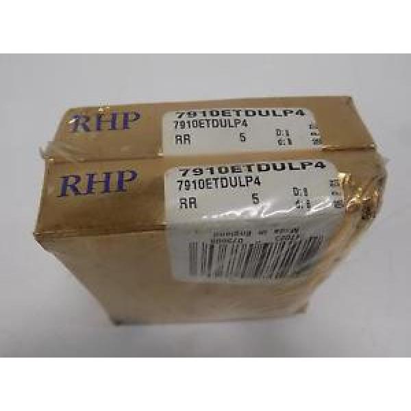 RHP   LM287849D/LM287810/LM287810D  ANGULAR CONTACT BALL BEARING LOT OF 2  7910ETDULP4 NIB Bearing Catalogue #1 image