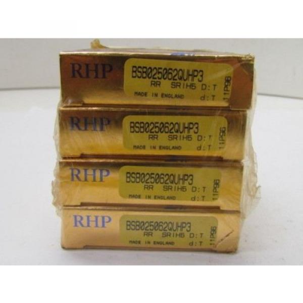 RHP   EE665231D/665355/665356D   BSB025062QUHP3 RR SRIH5 D:T Matched Set of 4 Super Precision  NIB Industrial Bearings Distributor #2 image